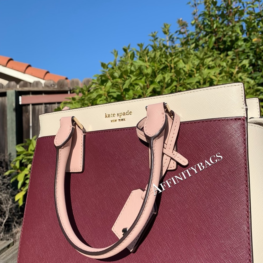 Cherrywood new Kate Spade Cameron medium satchel - Picture 7 of 8